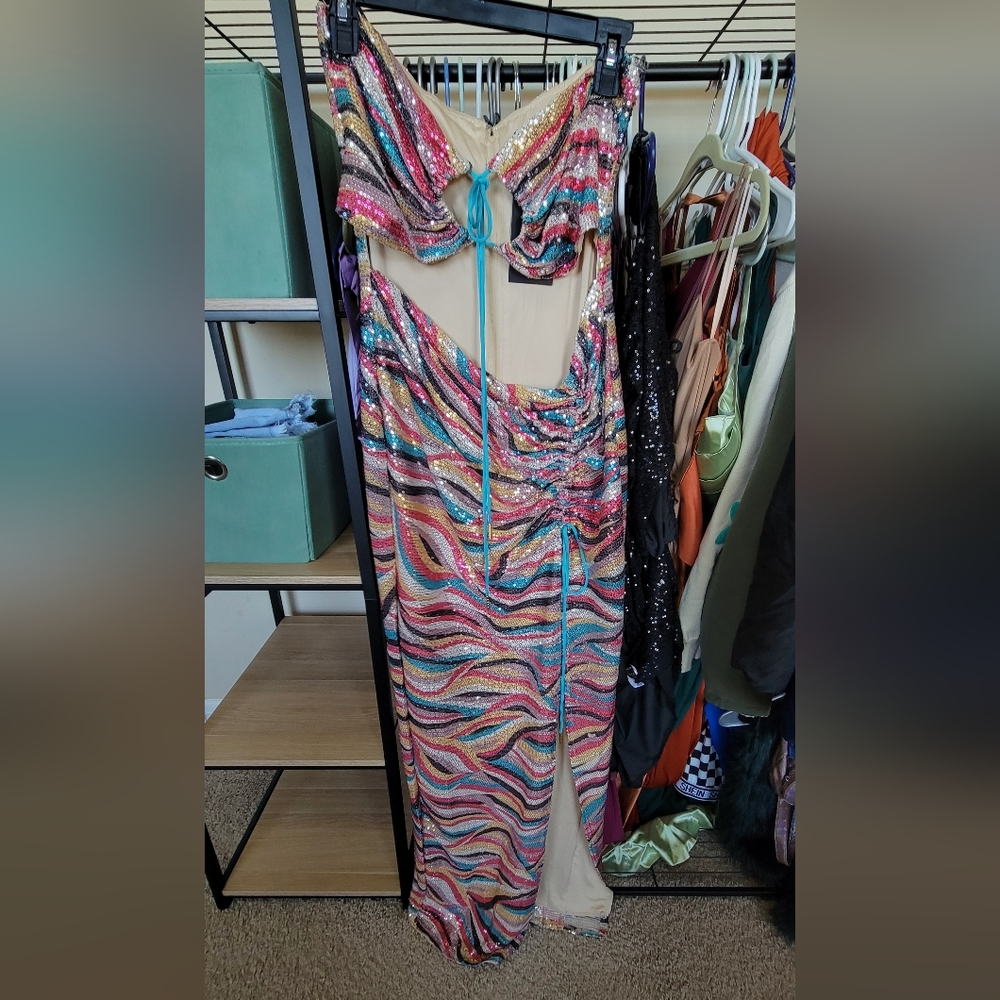 FASHION NOVA Always Pretty Sequin Maxi Dress